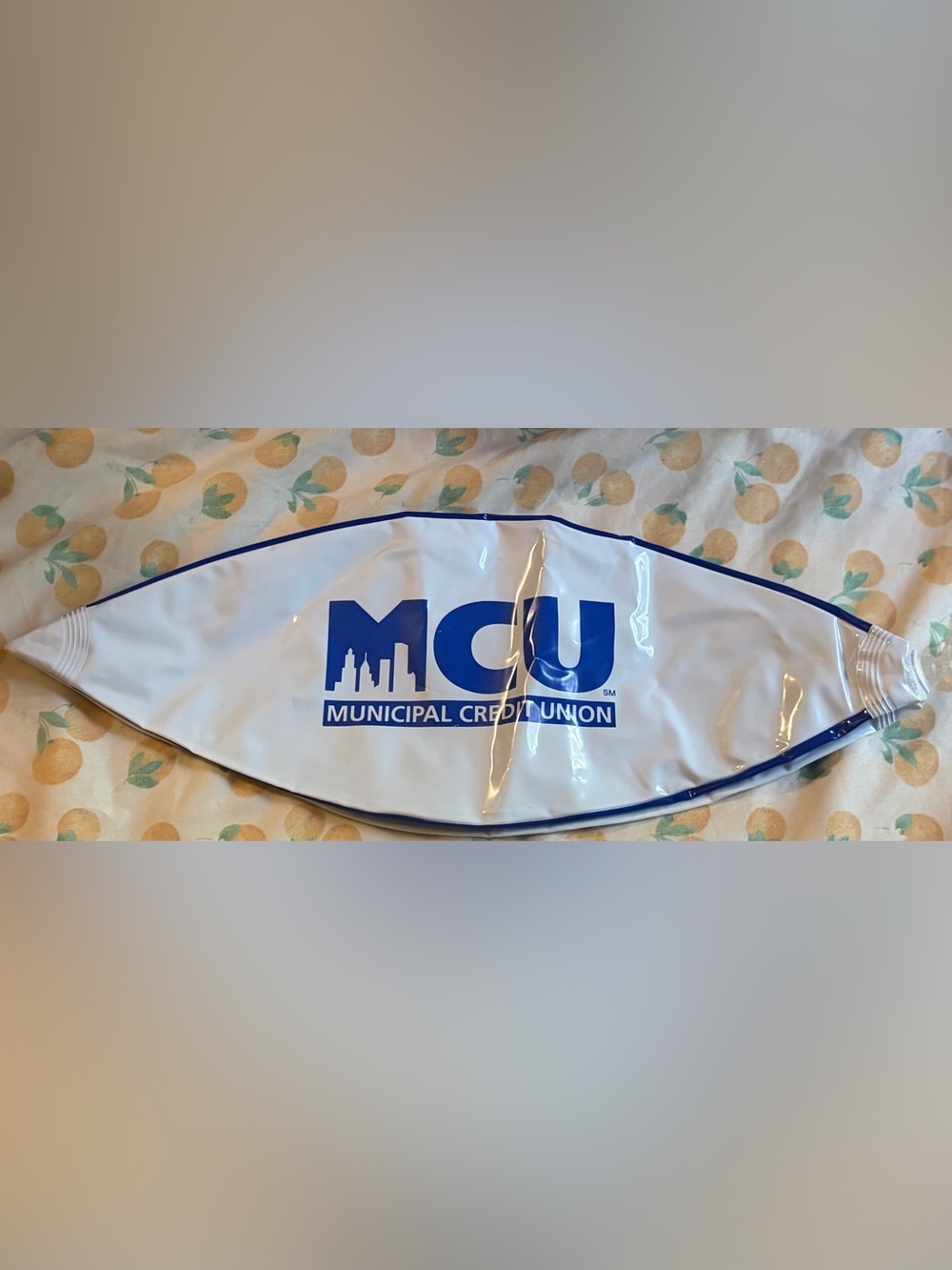 MCU Municipal Credit Union Blue Logo beach ball